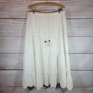 Cynthia Rowley White Midi Skirt